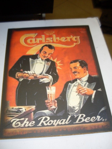 Placa Decorativa Carlsberg The Royal Beer Retangular