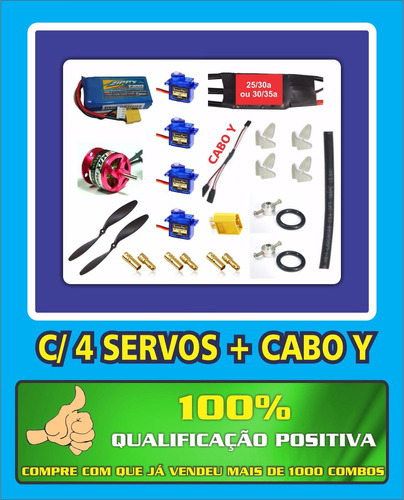 Combo 2822 2812 Emax Completo C/ 4 Servos + Y Melhor Custo