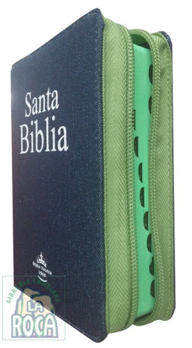Biblia Bolsillo Mezclilla Cierre Indice Reina Valera Envío