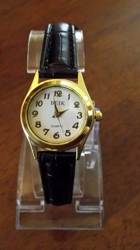 Reloj Mujer Clásico Pulsera Elegante Análogo Correa Negra