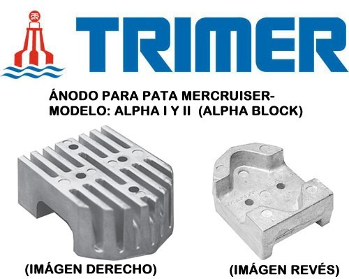 Ánodo P/ Pata Mercruiser- Alpha 1 Y 2 - Block - Magnesio