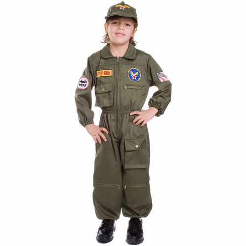 Disfraz Para Niño Piloto Fuerza Aérea Talla M (8-10)