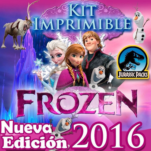 Kit Frozen Imprimible Cumpleaños Fiestas Cotillones