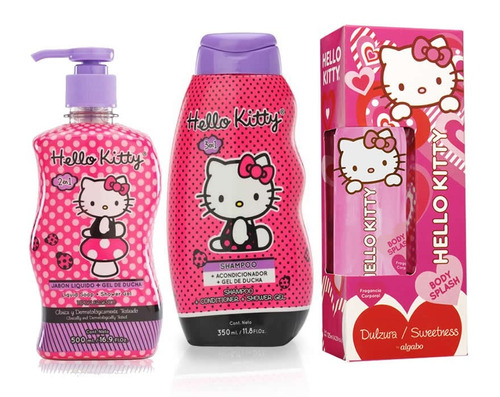 Perfume Hello Kitty Dulzura Shampoo Y Gel De Ducha