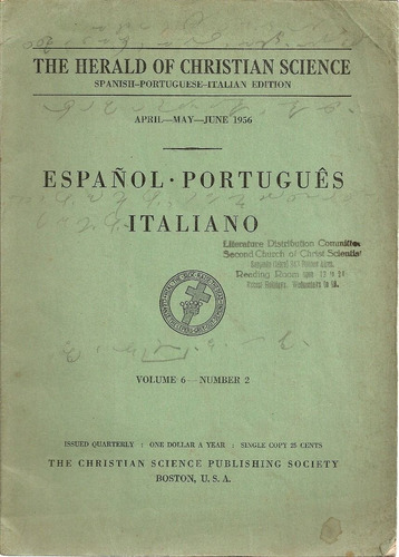 The Herald Of Christian Science - Español,portugues,italiano
