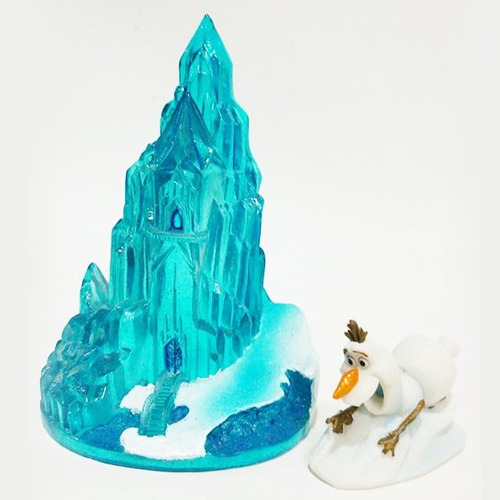 Enfeite Aquário Frozen - Kit 2 Peças Castelo De Gelo E Olaf