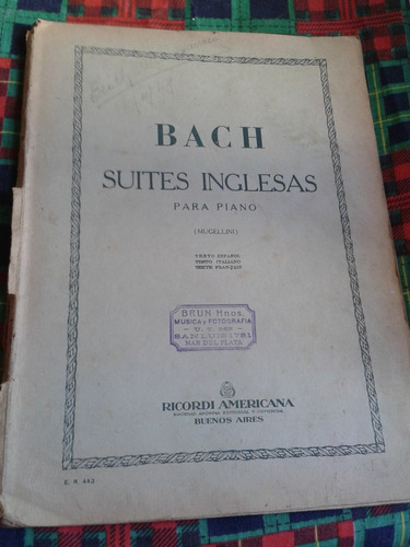 Bach Suites Inglesas Para Piano Partituras Envios Mdq