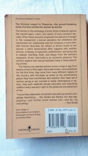 Erotic Interludes Lonnie Barbach Editor Of Pleasures 1987