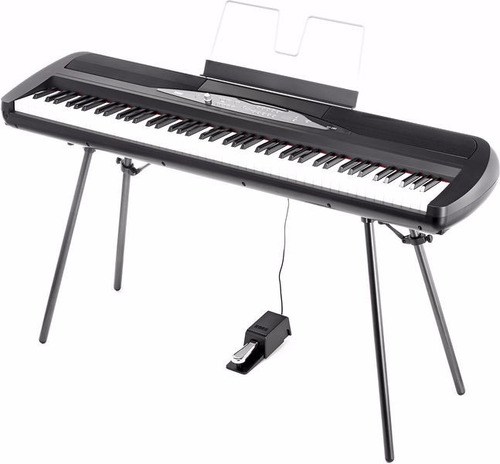 Piano Digital Korg Sp-280 Negro 88 Teclas + Pedal + Soporte