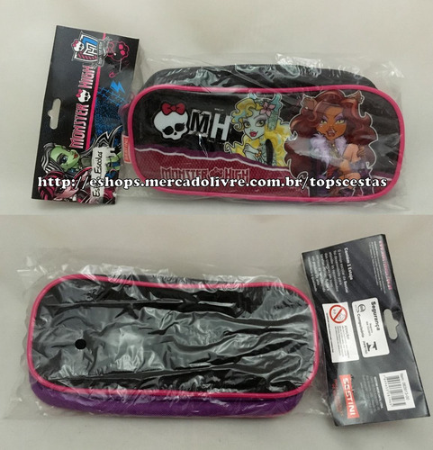 Estojo Escolar Duplo Monster High 16m Plus Original Sestini