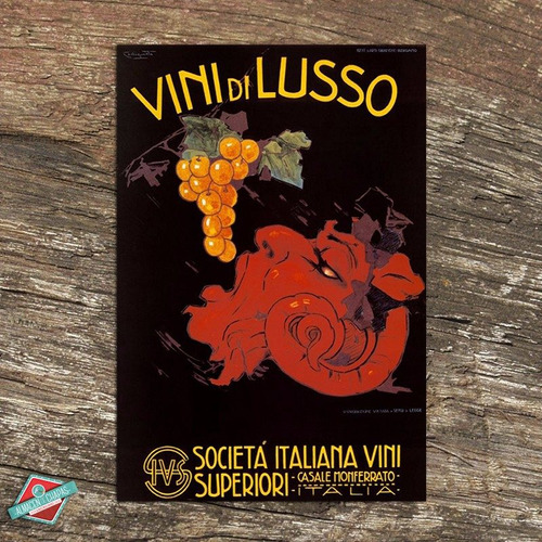 Cartel Retro Vintage - Vini Di Lusso