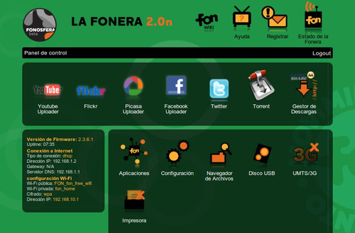 Router Wifi Fon 2.0n Cliente Torrent Integrado Inalambrico (Usado)