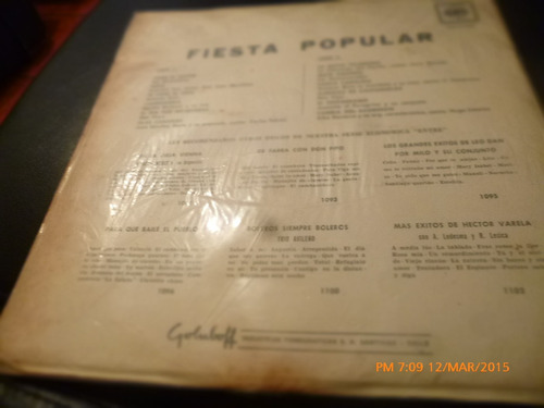 Vinilo Lp De Fiesta Popular --te Come El Leon (u1151