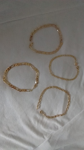 Cadenas Brazaletes Hombre Oro 14kgp
