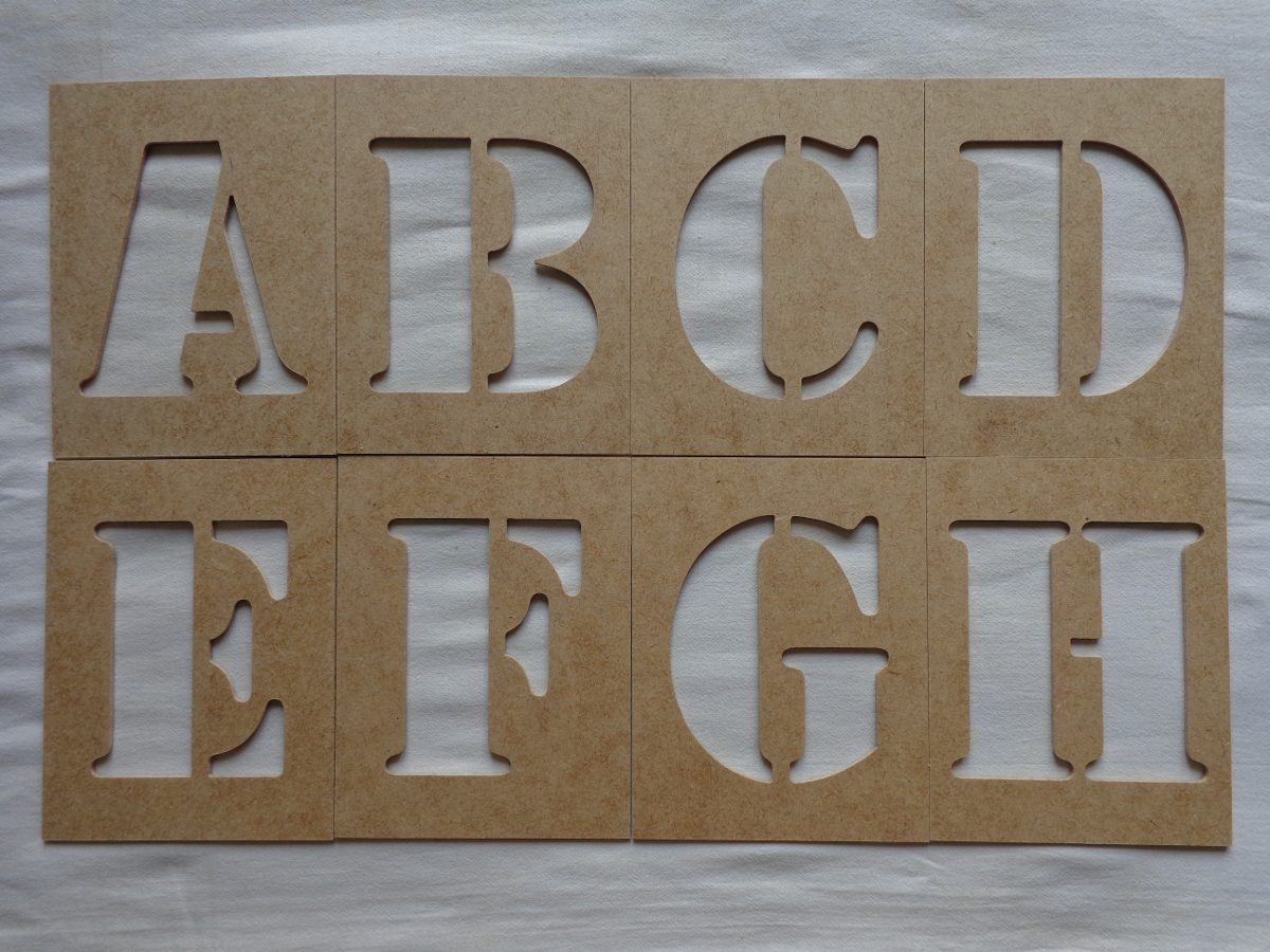 Letras Alfabeto Pintura Desenho Colorir Stencil Mdf 12 Cm Mercado Livre