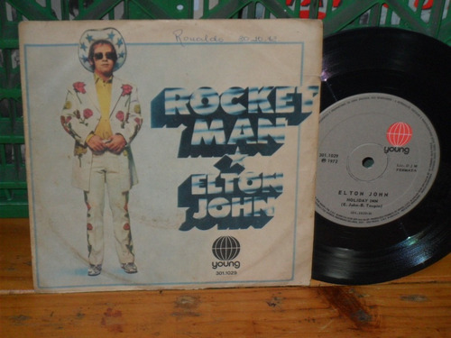 Elton John Rocket Man Holiday Inn '72 Vinilo Simple 7 Brasil