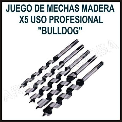 Juego De Mechas Grandes Madera X5 Uso Profesional - Bulldog