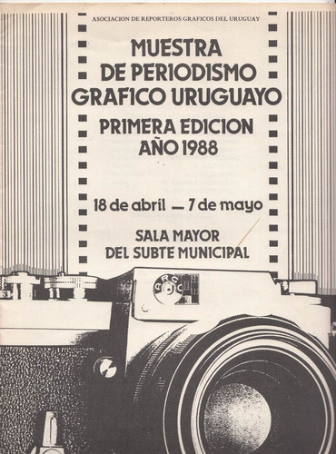 1988 Muestra Periodismo Grafico Uruguay Fotografia Catalogo