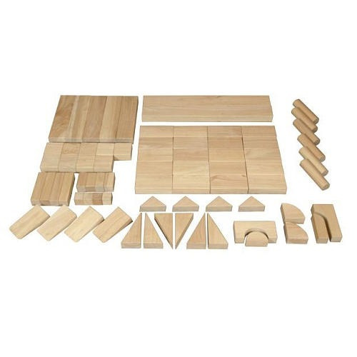 75 Piezas De Madera Dura Building Blocks