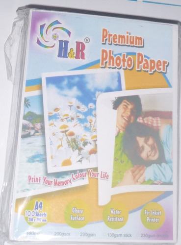 Papel Fotografico A6 Jumbo Glossy Paquete De 100 Hojas