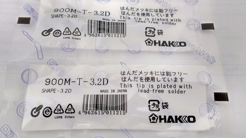 Ponta De Solda 900m-t-3.2d Original Hakko Fx-888d/936 C/3 Pç