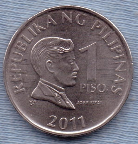 Filipinas 1 Piso 2011 * Jose Rizal * Escudo *