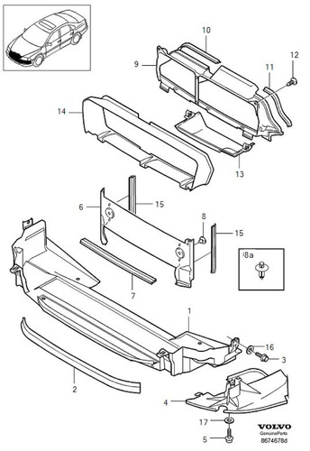 Defletor De Ar Volvo S80 Ano 1999/2006 Cód 30655783