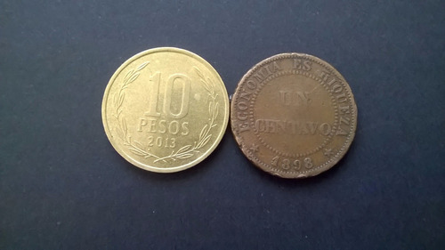 Moneda Chile Un Centavo 1898 Cobre (p05)
