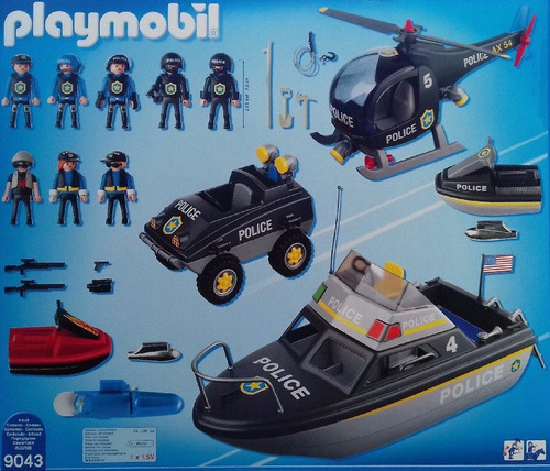 Playmobil 9043 Set Vehiculos Policia Tactica Mundo Manias
