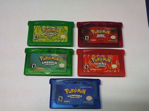 Lote 5 Pokemon Gba Fire Red/leaf Green/emerald/ruby/sapphire