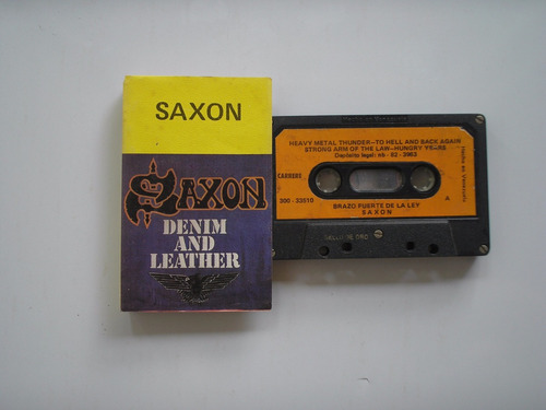 Saxon Denin And Leather Casete Edicion Venezuela