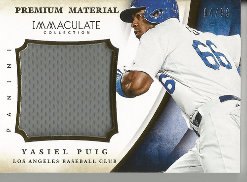 2014 Panini Immaculate Yasiel Puig Premium Jumbo Jersey /99