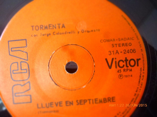 Vinilo Single De Tormenta --llueve En Septiembre  -( N124