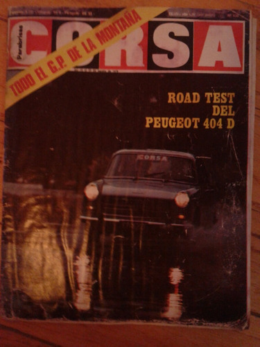 Revista Corsa Road Test Peugeot 404 Dsel.dodge Rt.pisandelli