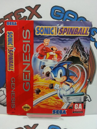 Encarte Sega Sonic Spinball Para Genesis Mega Drive Capa