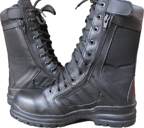 Imagen 2 de 5 de Botas Militares Hombre Para Trabajo Kaki Negro Repelente