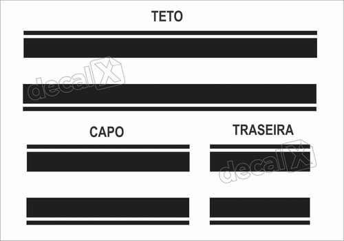 Kit Adesivo Faixas Capo, Teto E Traseiro Lifan 82