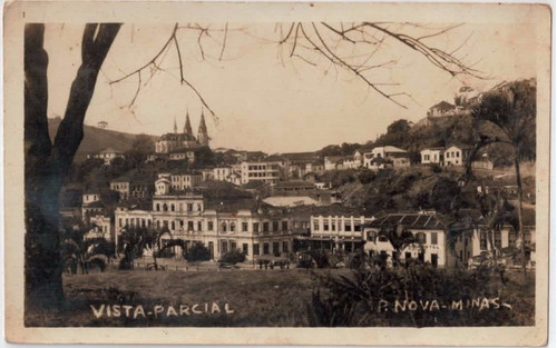 Cartão Postal Antigo Ponte Nova Mg Vista Parcial