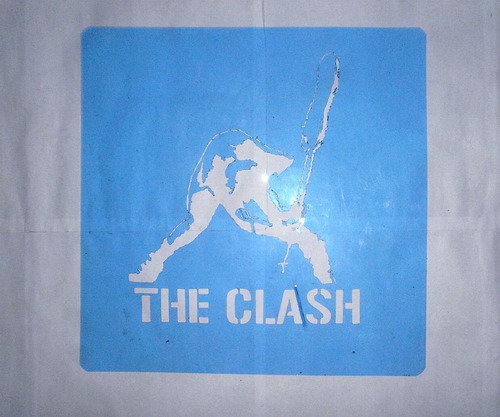 Stencil The Clash London Calling 27x32,5cm Y Personalizados 