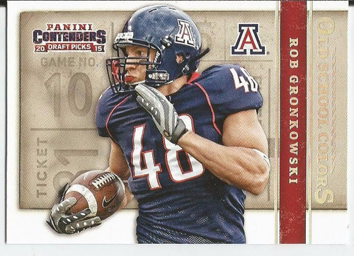 2015 Contenders Draft Picks Old School Colors Rob Gronkowski