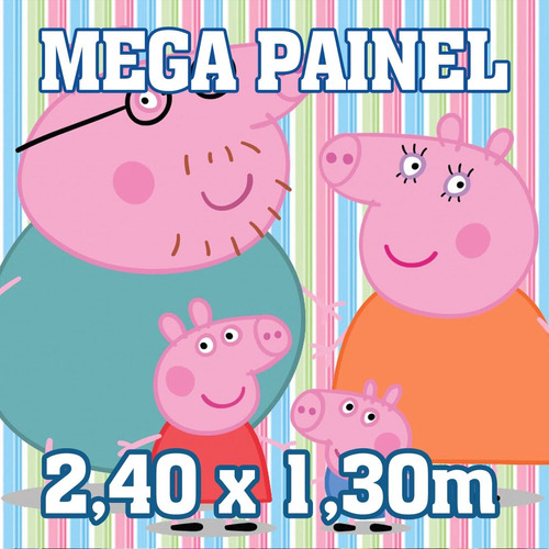 Painel Festa Infantil Frozen Peppa 2,40x1,30 M Big Banner