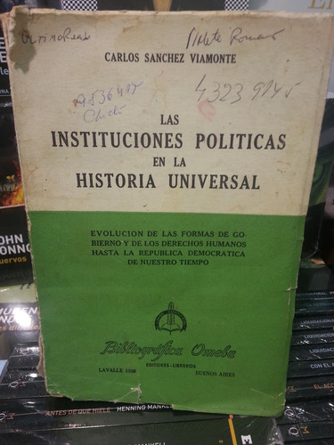 Instituciones Politicas En La Historia Universal. Viamonte,