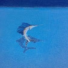 Imagen 4 de 7 de Mosaico Veneciano Pez Vela Con Sombra De 1.20m Para Alberca