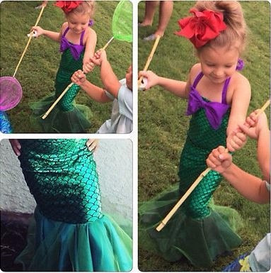 Fantasia Ariel / Sereia Cauda De Sereia Infantil
