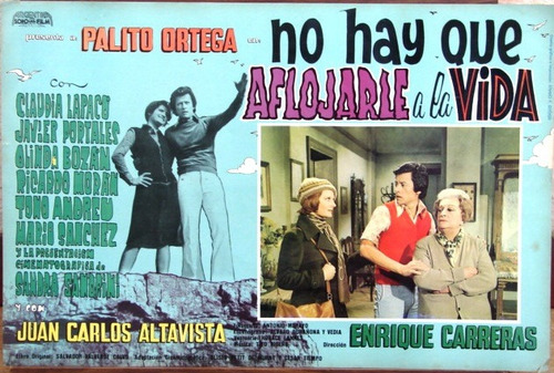 Palito Ortega - No Hay Aflojarle A La Vida- Afiche Cine 1976