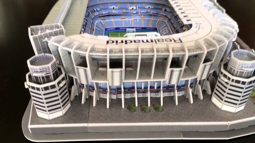 Maqueta Estadio 3d Para Armar!!! Cancha Del Real Madrid!!