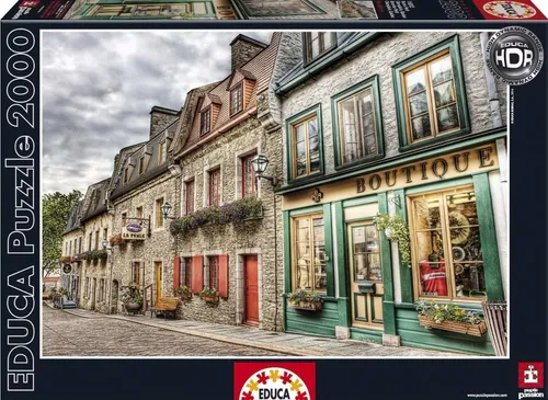 Rompecabezas Educa 2000 Piezas Barrio Petit Champlain Quebec
