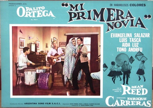 Palito Ortega - Mi Primera Novia - Afiche Cine 1966 Original