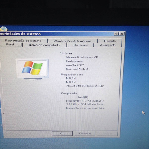 Pc Positivo Com Windows Xp Pentium 3.20ghz 512 Ram Usado