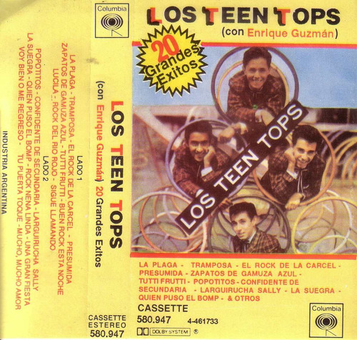 Enrique Guzman Y Los Teen Tops Grandes Exitos Cassette Pvl